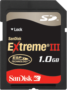 SanDisk Extreme III SD Card 1GB