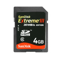 SanDisk Extreme III SDHC Card 4GB