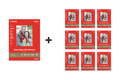 Canon Photo Paper Plus Glossy II Letter (10 Packs, 200 Sheets) - Canada ...
