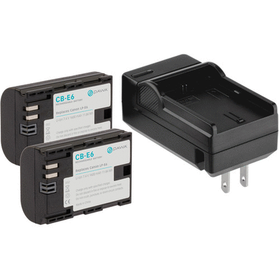Pawa Dual LP-E6 Lithium-Ion Battery Pack Kit with Charger - Canada and