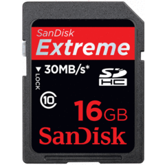 SanDisk Extreme SDHC Class 10 16GB