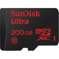 SanDisk 200GB Ultra UHS-I microSDXC Memory Card (Class 10)