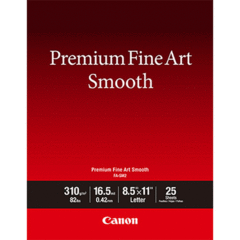 Canon Premium Fine Art Smooth Photo Paper (8.5 x 11", 25 Sheets)
