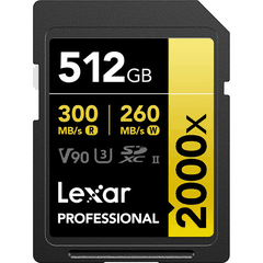 Lexar 512GB Professional 2000x UHS-II SDXC