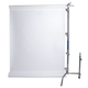 Stainless Steel C-Stand Kit with 53" x 18' White Seamless Paper (9.5')